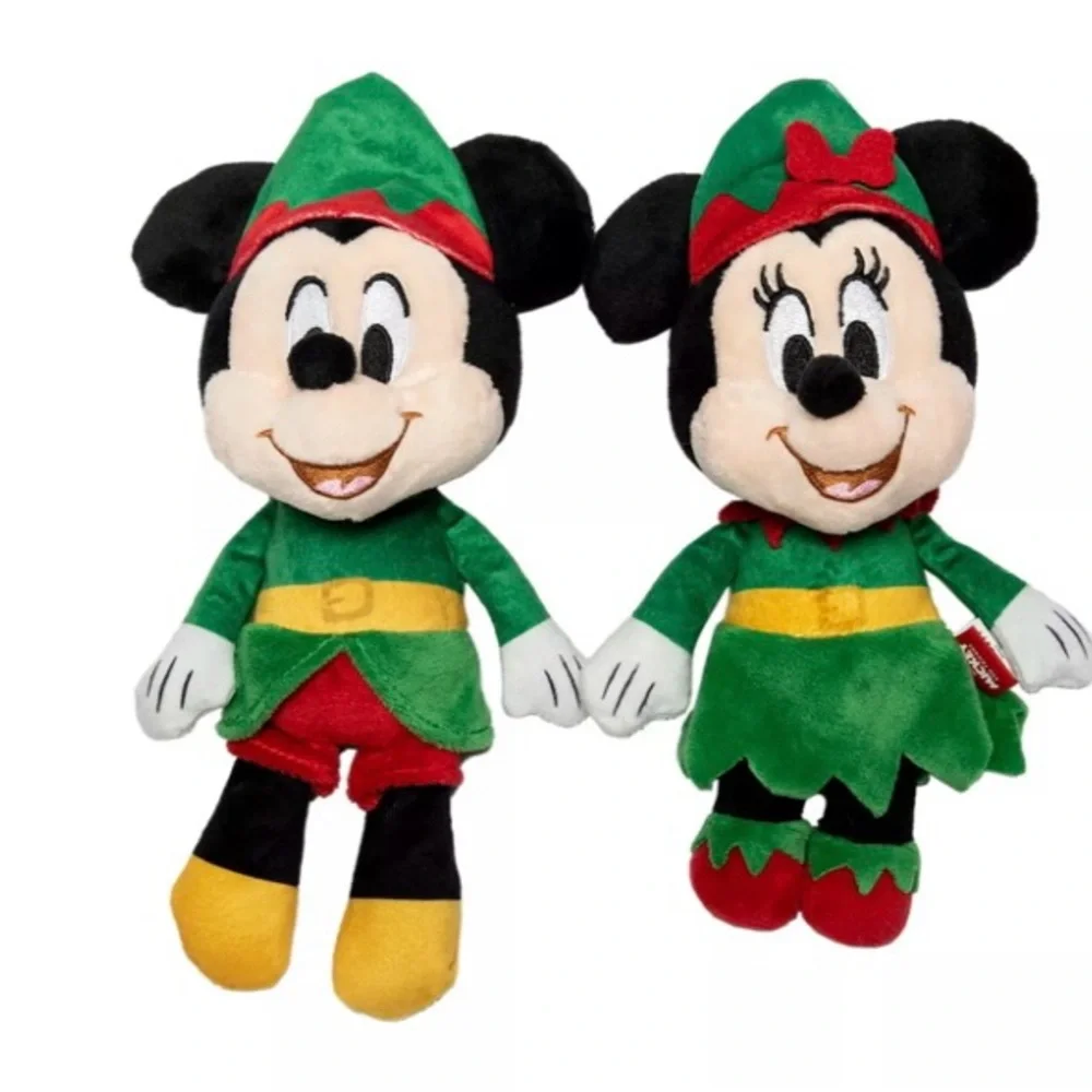 Disney Mickey & Minnie Elf 2-pack Plush Dog Toy